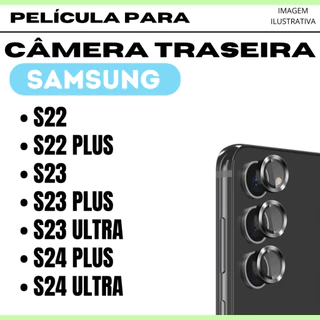 Película Para Câmera Traseira Lisa Para Samsung S22 / S22 PLUS / S23 / S23 PLUS / S23 ULTRA / S24 PLUS / S24 ULTRA.