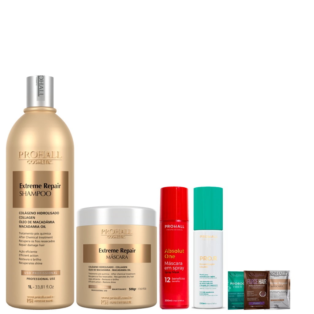 Kit SOS Capilar Para Cauterização e Recuperação Prohall | Shopee Brasil