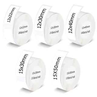 Rolo Bobina Papel Etiqueta Niimbot D110 D101 D11 12x40mm 14x30mm 15x30mm