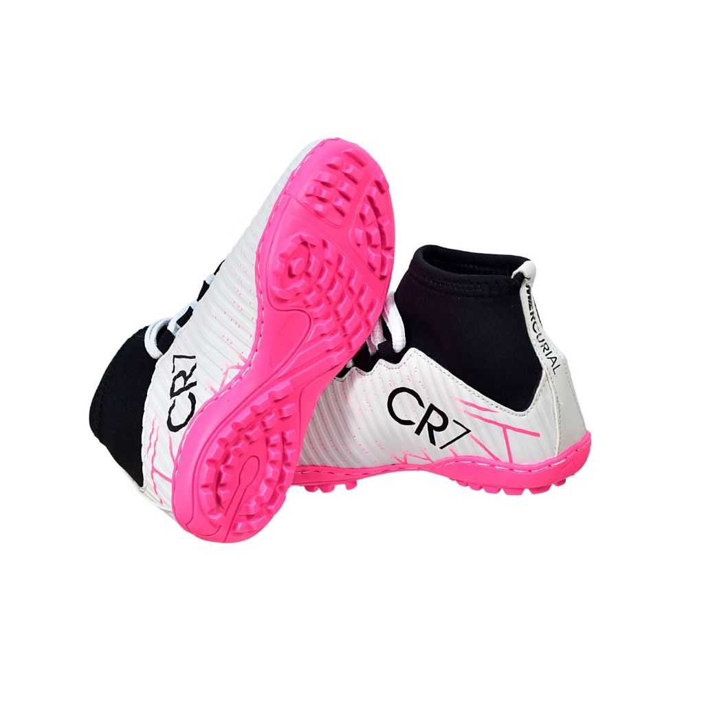 Botinha Chuteira Cr7 Rosa Cr7 Chuteiras Society Baratas Infantil