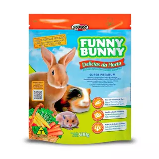 Funny Bunny Delícias da Horta 500g Ração para Coelhos e Roedores Supra em Oferta na Shopee