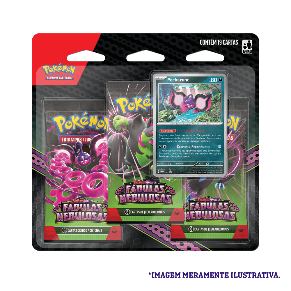 Pokémon Triple Pack EV6.5 Fabulas Nebulosas Coleção Especial Original Copag