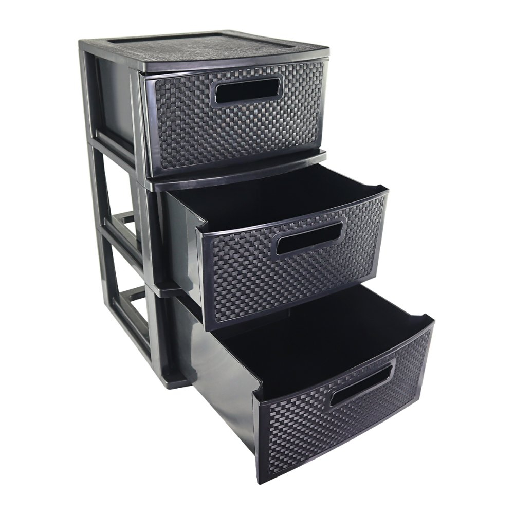 Gaveteiro de Chão ou de Mesa Preto Branco