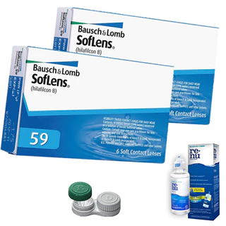 Lente De Contato Soflens 59 2 Caixas + Renu
