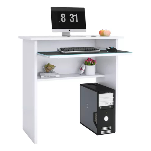 Mesa Escrivaninha Estudo Home Office Industrial Branco Ideal