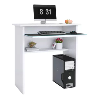 Mesa Escrivaninha Estudo Home Office Industrial Branco Ideal