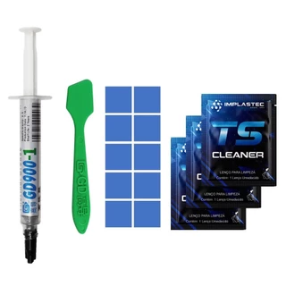 Kit Pasta Térmica GD900-1 + Raspador Kit + Sachê TS-Cleaner + 10 Thermal Pad Manutenção Playstation 3 4 5 Xbox 360 One