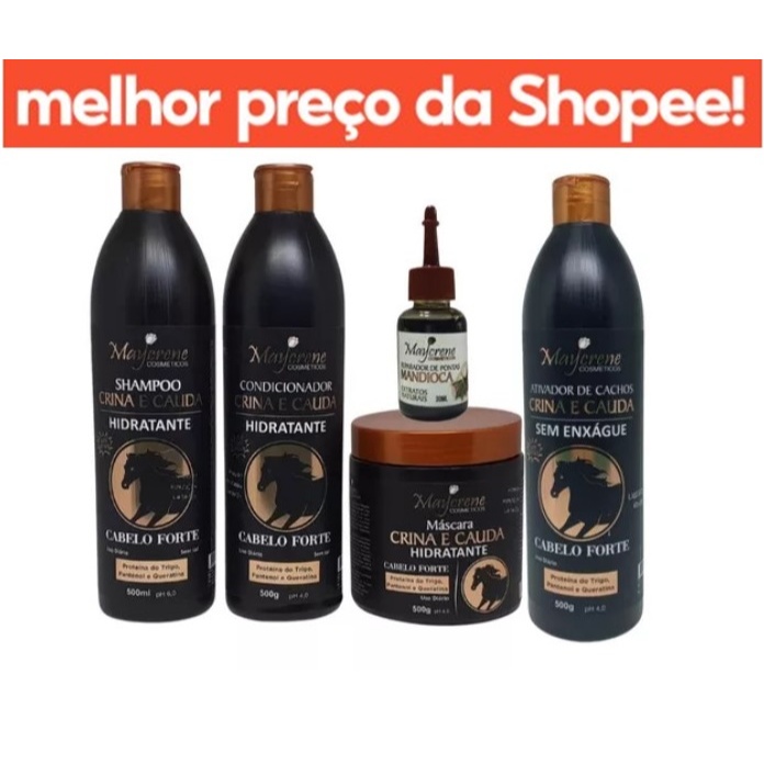 Kit Crina e Cauda mais Força e Brilho até 5 Produtos Maycrene - Escolha seu Kit Ideal