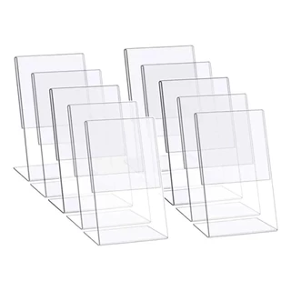 Kit 10 Display Expositor Acrilico L Tamanho A6 10x15cm Vertical