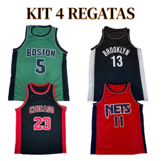 KIT 4 CAMISETA REGATA MODA ESPORTIVA