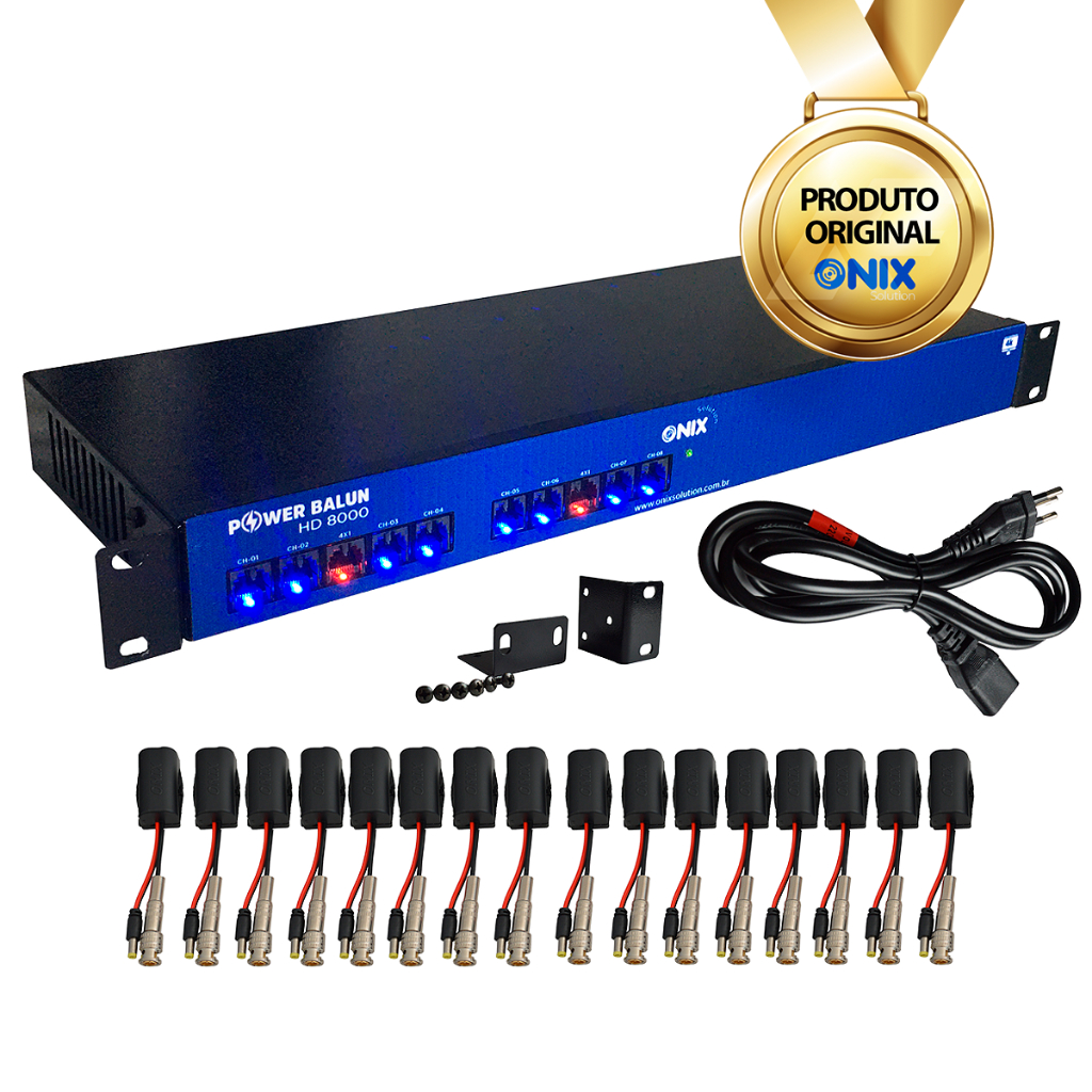 Rack Organizador Orion Hd 8000 Power Balun 19 16 Canais Onix | Shopee ...