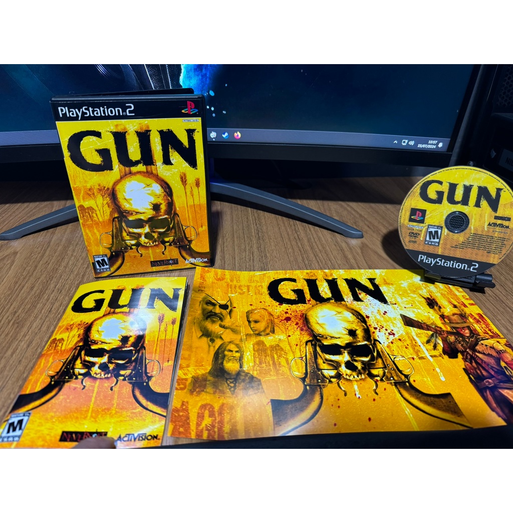 GUN com Manual/Pôster para PS2 | Shopee Brasil