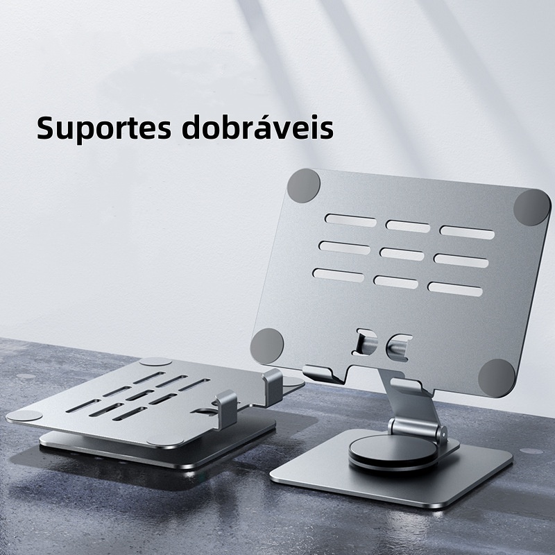 Suporte dobrável ajustável e giratório de 360° Suporte de resfriamento de computador em liga de alumínio L-003