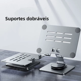 Suporte dobrável ajustável e giratório de 360° Suporte de resfriamento de computador em liga de alumínio L-003
