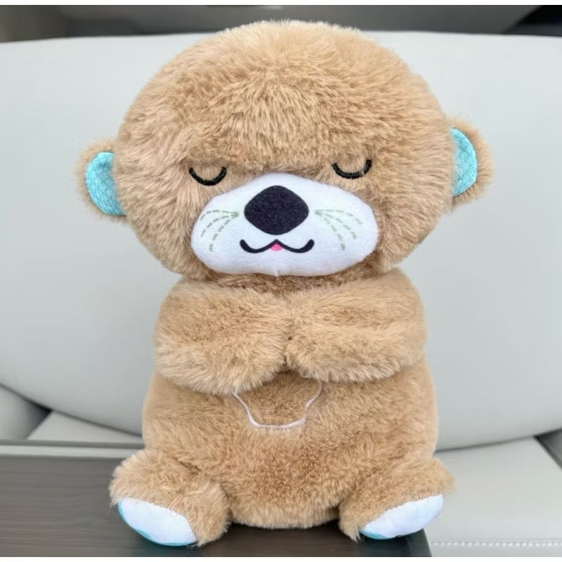 urso que respira Brinquedo de pelúcia infantil lontra animal som ...