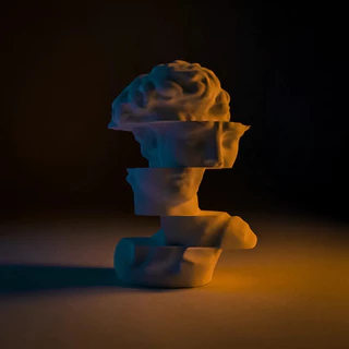 Busto Abstrato Davi - Impressão 3D - Diversas cores e tamanhos - Alta Qualidade