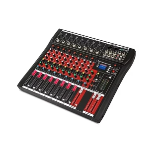 VEDO Portable Mixing Console 8 Channels Stage Audio Mixer USB Play Record Computer Playback Mini Audio Mixer Broadcast Podcast