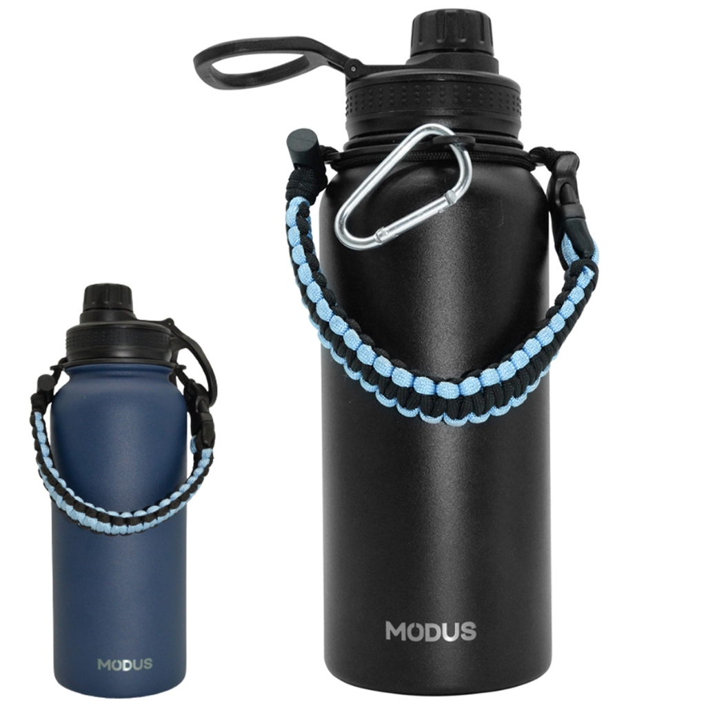Garrafa Modus Térmica 1000ml Aço Inoxidável Com Alça Paracord Garrafa Térmica Café