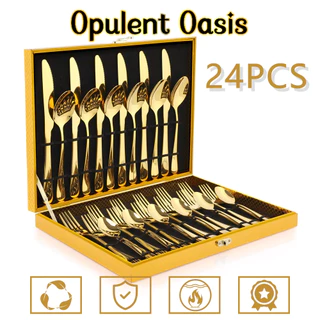 24 Peças Jogo de talheres De Dourado Aço Inoxidável Facas Garfos e Colheres Na Cozinha Talheres kit talheres Tramontina D1001