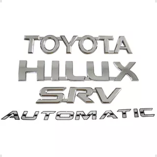 Emblemas Toyota Hilux Srv E Adesivo Automatic 2005 2006 2007 2008 2009 2010 2011 2012 2013 2014 2015