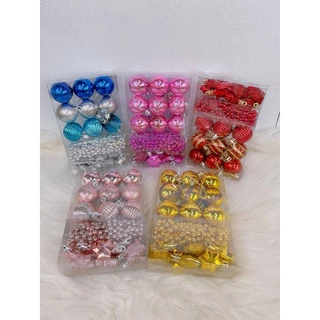 Kit Com 18 Peças 4CM Decoração Pendentes Enfeite Lindo Brilhante Para Arvore de Natal
