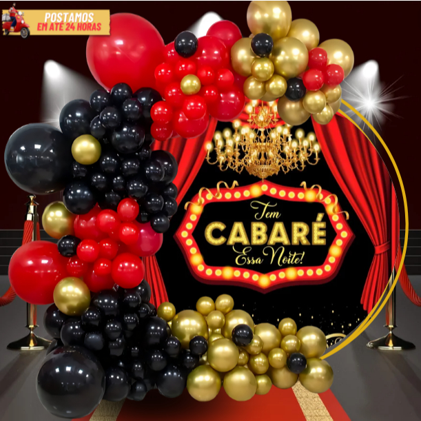 Kit 125 Bal es Tema Cabar Latex E Cromado Festa Decora o Eventos 