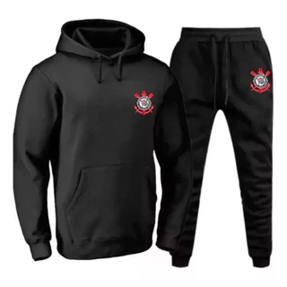 Conjunto Abrigo Moletom Cp Corinthians