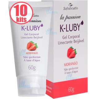 10 GEL CORPORAL K-LUBY SOFISTICATTO COSMÉTICOS MORANGO BEIJÁVEL SEXSHOP