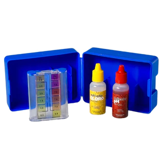 Medidor Ph Cloro Teste Analise Agua de Piscina Kit Estojo Com Reagente Teste Piscina Acidez e cloro