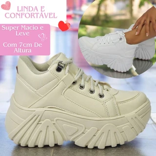 Tênis Feminino Buffalo PM Com Solado Alto Sapato Plataforma 7cm Promoção