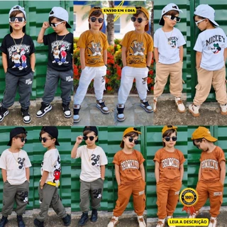 conjunto infantil menino calça e camisa