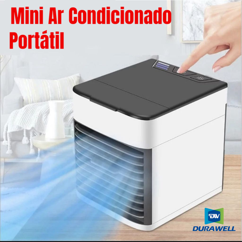 Mini Ar Condicionado Portátil Arctic Air Cooler Umidificador Climatizador Luz Led Usb Ar Puro