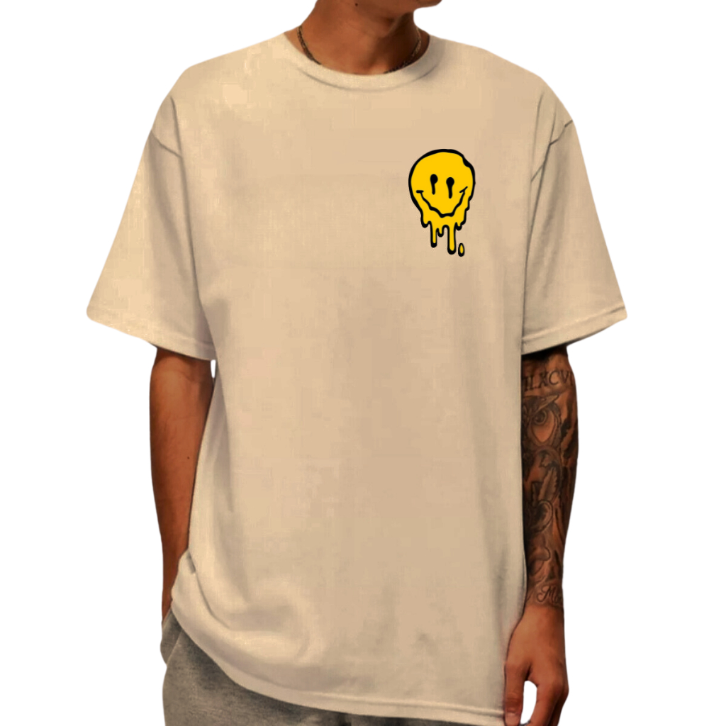 Camiseta Masculina Emoji Streetwear Oversized Unissex