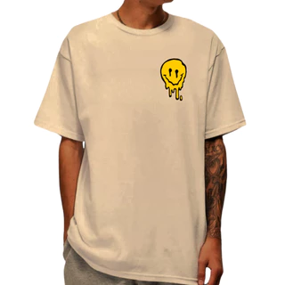 Camiseta Masculina Emoji Streetwear Oversized Unissex