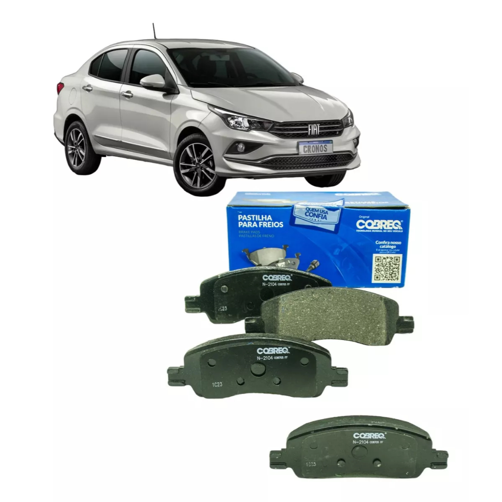 Kit Pastilha De Freio Dianteira Fiat Cronos 1.3 8v Drive 2021 2022 2023 ...