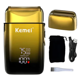 Kemei-tx10 Barbeador Elétrico Com Tela Led