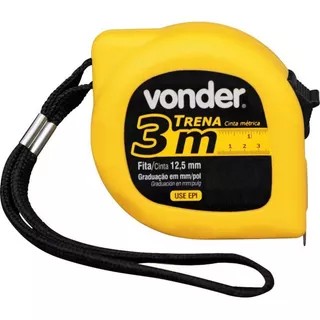 Trena fita de aço 3m Vonder amarela
