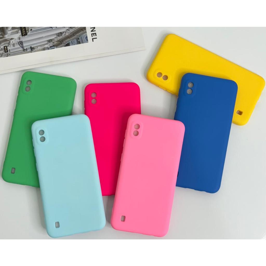 Kit Protetora Capa Capinha + Película Samsung - A10 - Silicone Aveludado