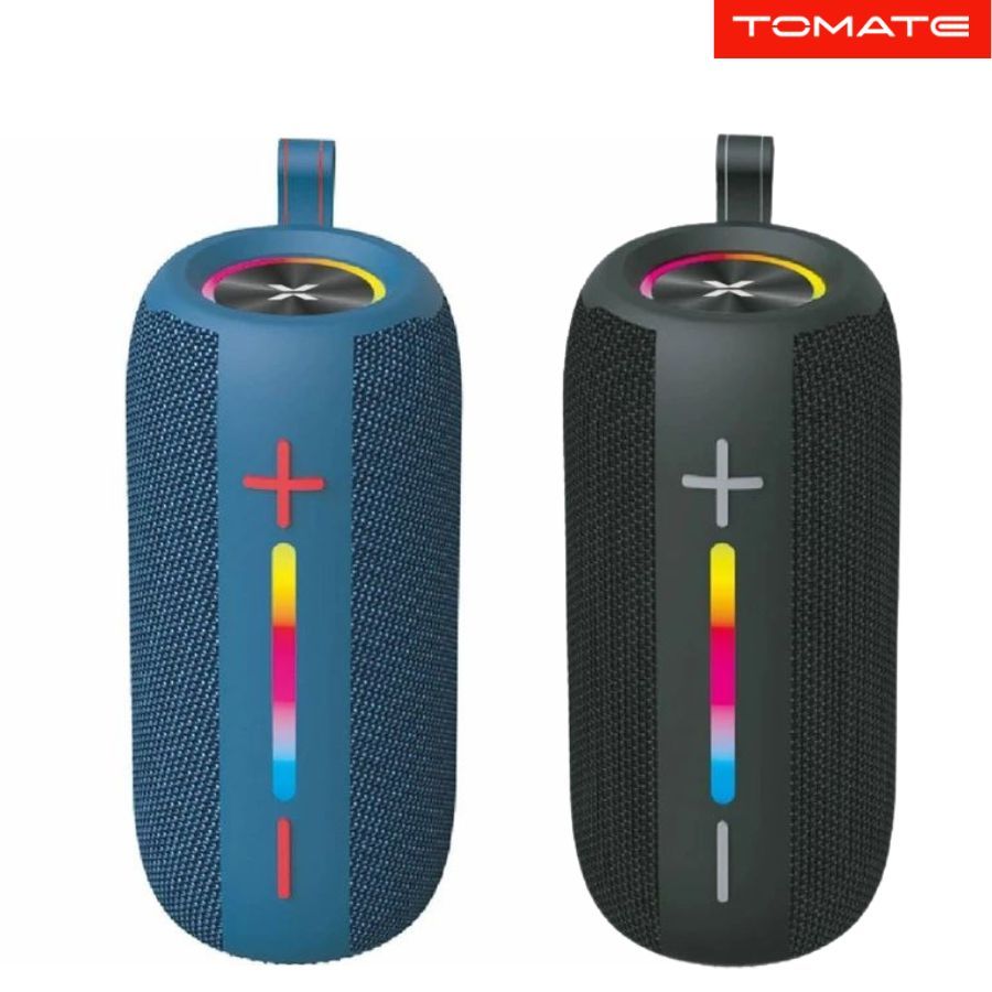 Caixa de Som RGB Bluetooth Portátil Alcance 10m Resistente A Água Tomate MTS-6001