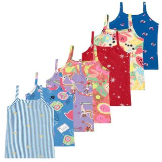Blusa Infantil Menina Alça Regata Várias Estampas de Alcinha Malwee