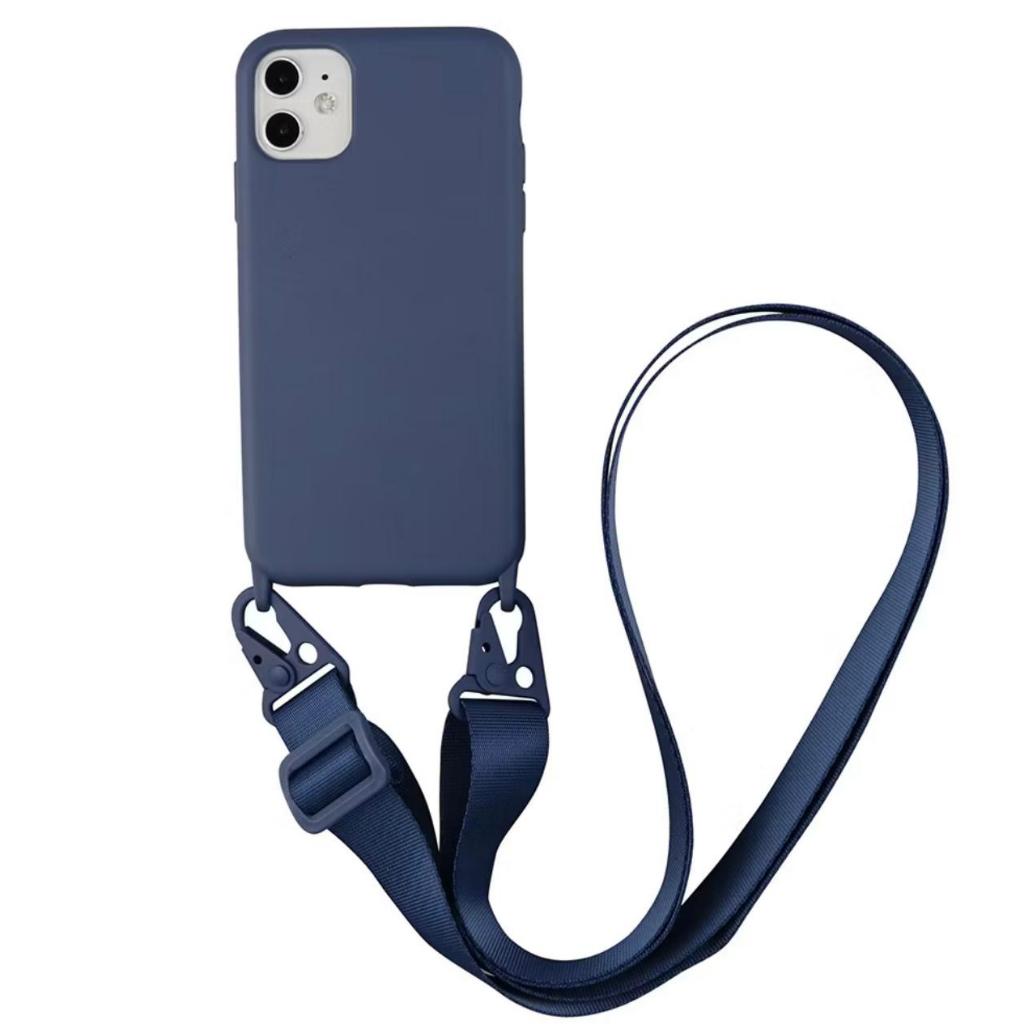Capa Capinha Preto Alça Cordão para IPhone 11 12 13