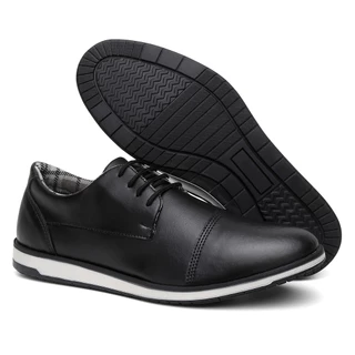 Sapato Oxford Casual Masculino de Couro Moderno Social Sport Fino Confortável Promoção