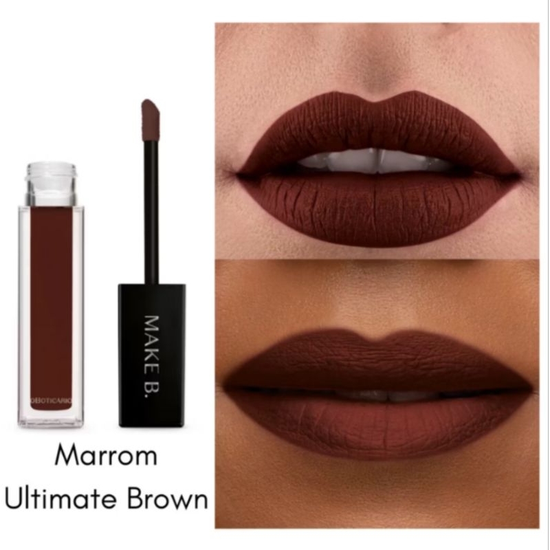 Batom Líquido Mate Marrom Ultimate Brown Make B. 5ml