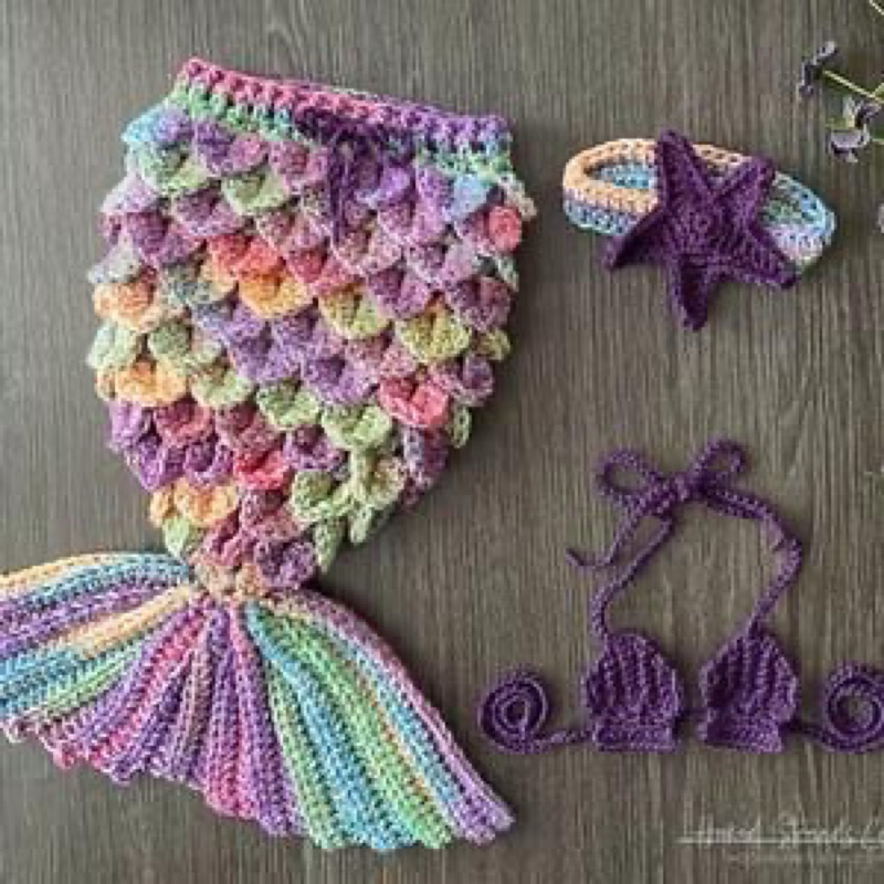fantasia sereia crochê