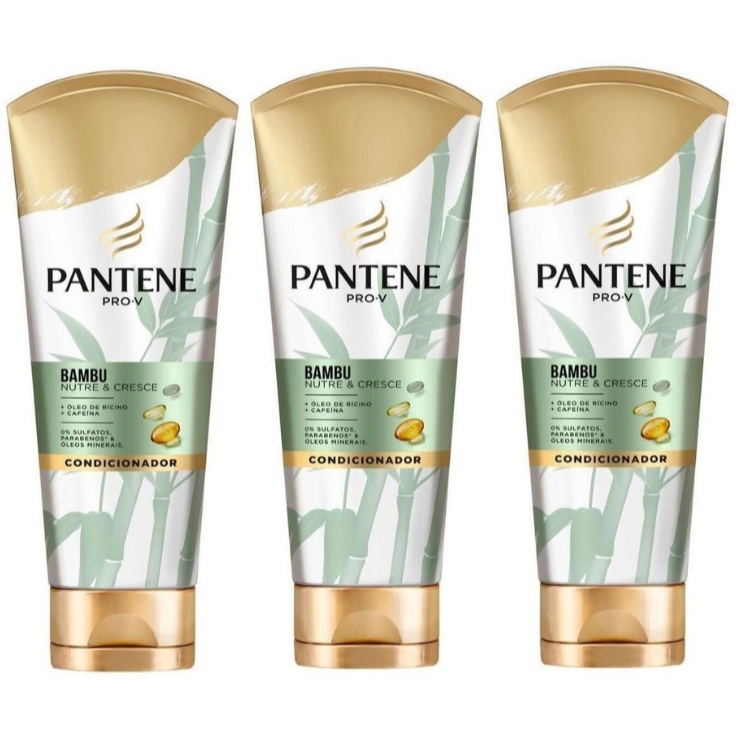 kit 03 - Condicionador Pantene Bambu Nutre & Cresce 250ml