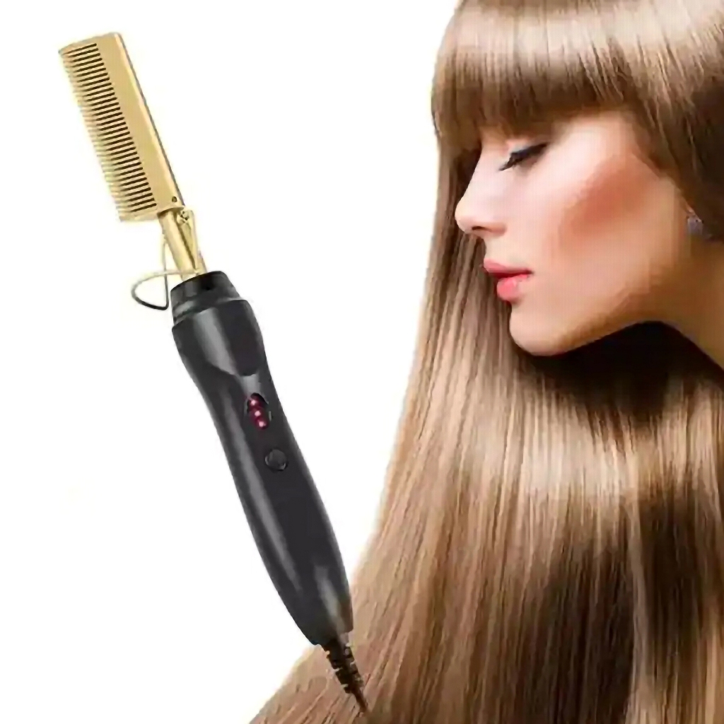 Pente Alisador Modelador De Cabelo Elétrico Portátil Multifuncional ...