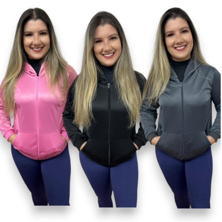 BLUSA FRIO COM CAPUZ UNISEXX JOGGER FIT P/ACADEMIA ESPORTES OUTONO ...