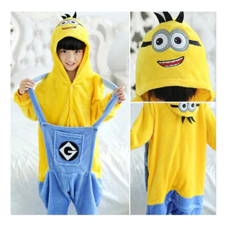 Kigurumi Minions Pijama Macacão Quente - Adulto E Infantil