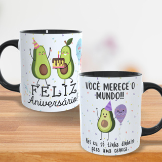 Caneca De Cer Mica Personalizada Anivers Rio Presente De