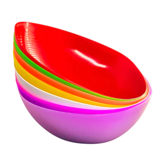 Saladeira Bowl Plástico Capacidade de 4 Litros P/ Servir Saladas Frescas, Pipocas, Frutas Cortadas ou Sobremesas